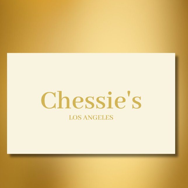 Cartão De Visita Creme de negócios - mínimo profissional simples (Criador carregado)