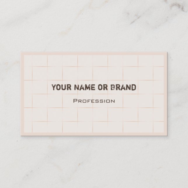 Cartão De Visita Creme Legant Bricks Padrão Moderno Profissional (Frente)