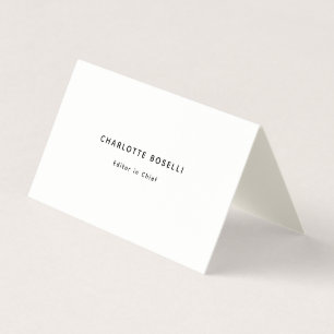 Cartão De Visita Creme profissional clássico e elegante minimalista