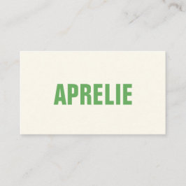 Cartão De Visita Criador Branco Verde-Branca Negrito