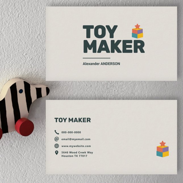 Cartão De Visita Criador de Brinquedos (Toy Maker Business Card)