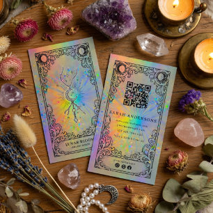 Cartão De Visita Criador de Joias    Celestial Holográfico