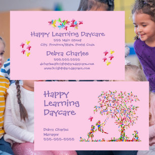 Cartão De Visita Crianças de creche Natureza