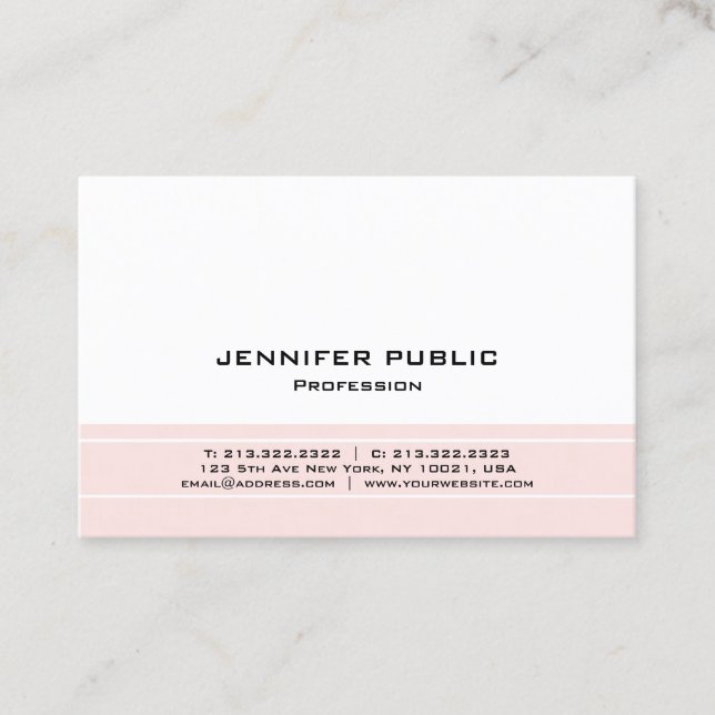 Cartão De Visita Criar seu próprio elegante profissional moderno (Frente)