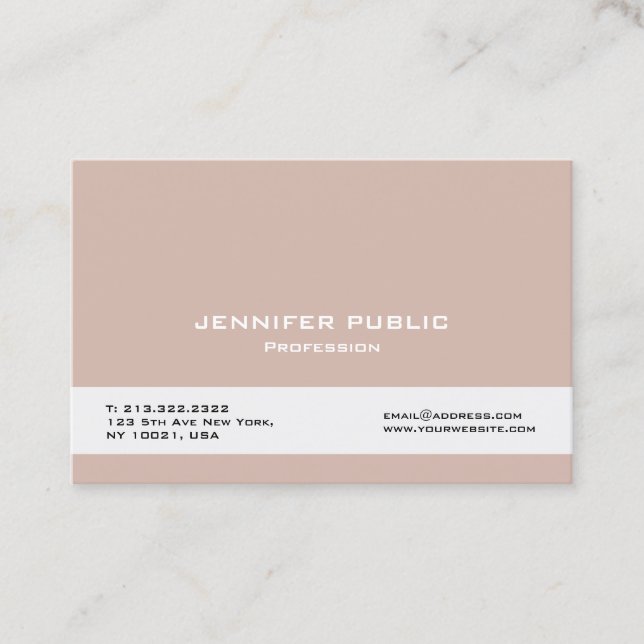 Cartão De Visita Criar seu próprio elegante profissional moderno (Frente)