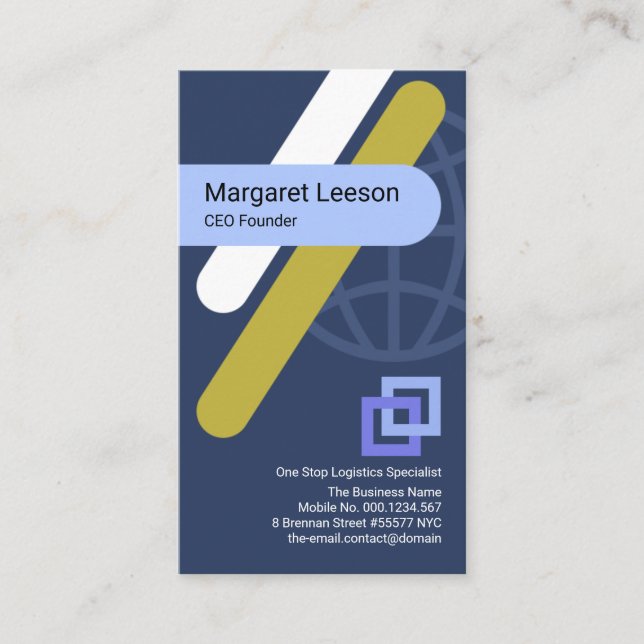 Cartão De Visita Criative Global Crisscross - Links - Fundador do C (Frente)