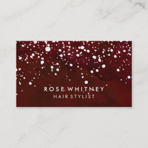 Cartão de visita criativo da neve vermelha e