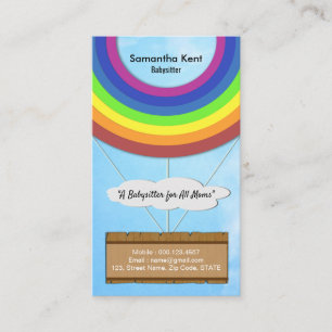 Cartão de visita criativo do baby-sitter do balã