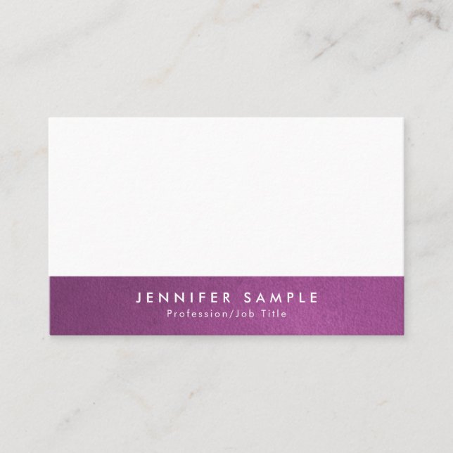 Cartão De Visita Criativo Moderno de Cor Elegante de Salão Profissi (Frente)