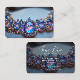 Cartão De Visita Crie o seu colar azul