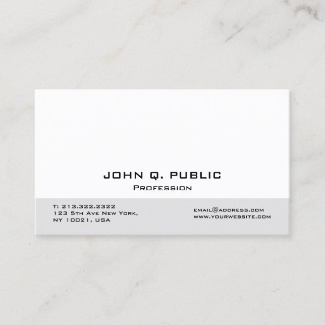 Cartão De Visita Crie o seu próprio Elegante Profissional Moderno (Frente)