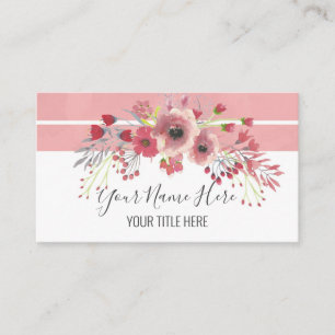 Cartão De Visita Crie seu próprio Buquê Floral Rosa Elegante