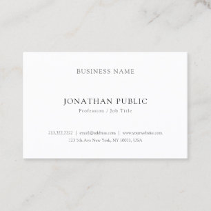 Cartão De Visita Crie seu próprio modelo moderno e elegante e limpo