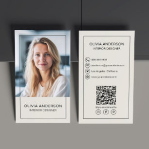 Cartão De Visita Crie Seu Próprio QR de Foto para Redes Sociais Pro