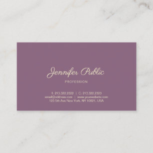 Cartão De Visita Crie seu próprio script Dourado manuscrito elegant
