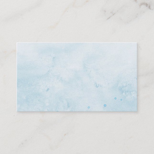cartão de visita/Crie Sua Própria Aquarela Azul (Frente)