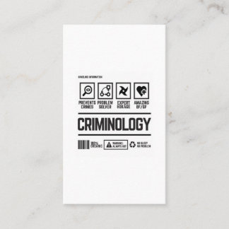 Cartão De Visita criminology