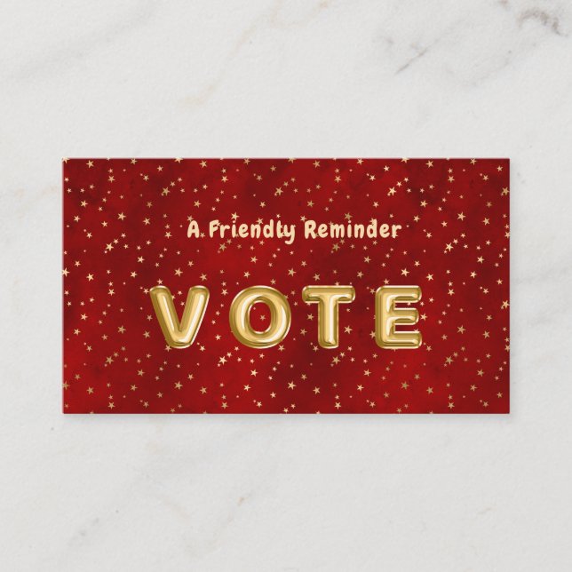 Cartão De Visita Crimson Nightfall Gold Star Illustration (Frente)