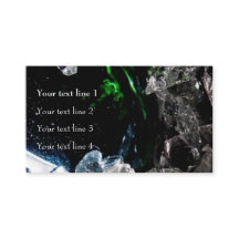 Cristais brancos no espaço externo negro