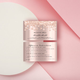 Cartão De Visita Cristais Drives Rosa Disparam o Cuidado