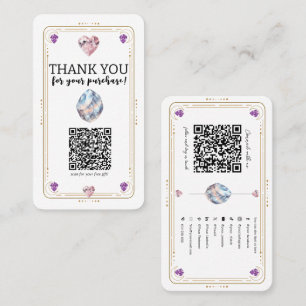 Cartão De Visita Cristais Metafísicos Quartzo Ouro Mídia Social QR
