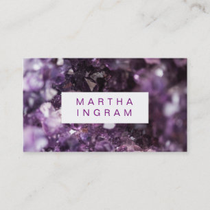 Cartão De Visita cristal Amethyst roxo corajoso do design moderno