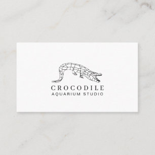Cartão De Visita Crocodilo de Aquário