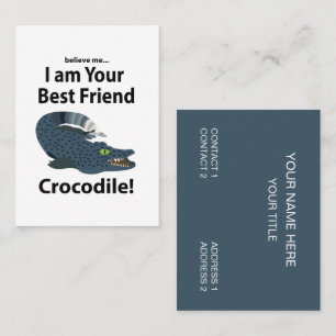 Cartão De Visita Crocodilo Jacaré Crocodilo Engraçado