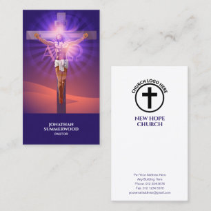 Cartão De Visita Crucifixia Igreja Cristã Pastor ou Evangelista