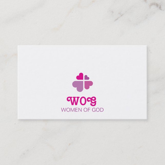 Cartão De Visita Cruz de Corações (Frente)