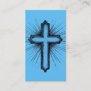 Cartão De Visita Cruz Religiosa Bíblia Inspiradora Cristã