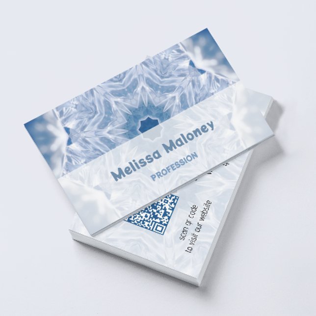 Cartão De Visita Crystal Mandala | Código QR (Criador carregado)