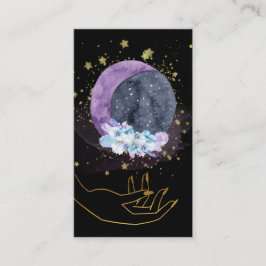 Cartão De Visita *~* Crystals Moon Sky Cosmos Mão