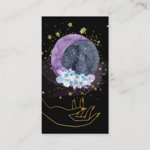 Cartão De Visita *~* Crystals Moon Sky Cosmos Mão