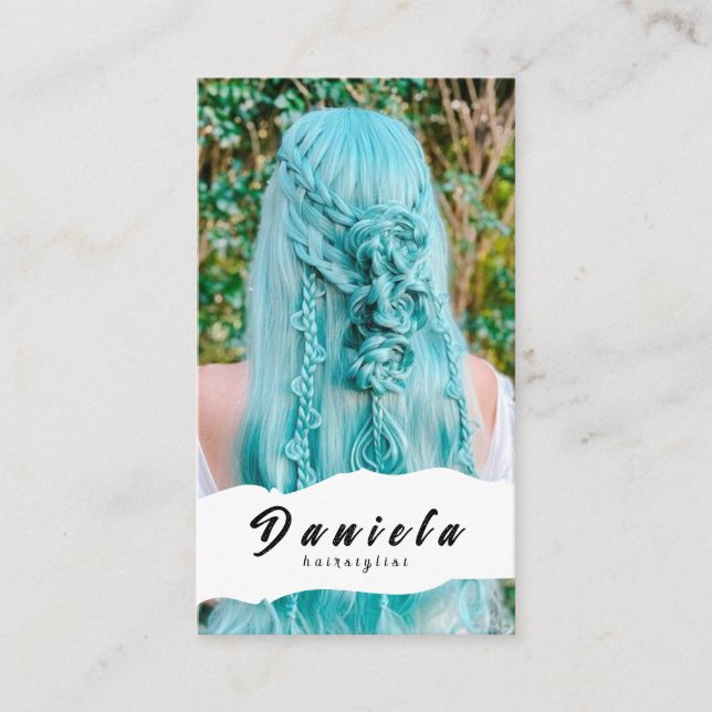 Cartão De Visita Cubo Estylist de Cabelo (Frente)