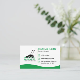 Cartão De Visita Cuidado Clássico e Confiável com Jardins Simples e