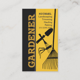 Cartão De Visita Cuidado de jardinagem ajardinando do gramado do