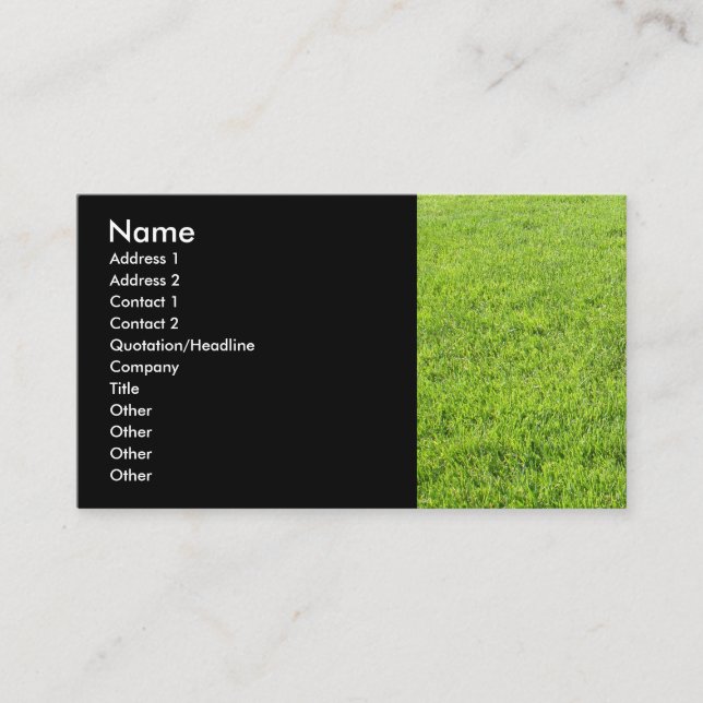 Cartão De Visita Cuidado do gramado (Frente)