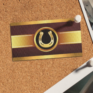 Cartão De Visita Cuidado Eqüino Ferradura de Ouro