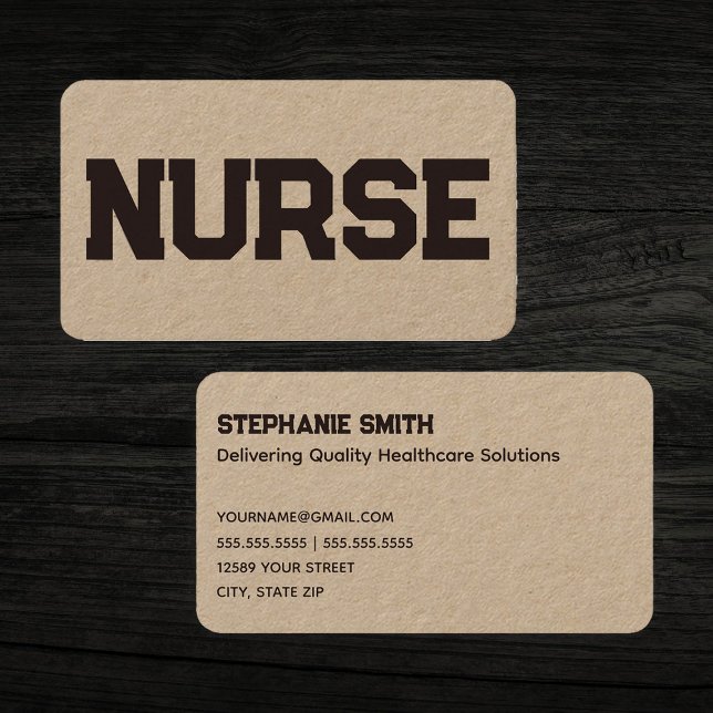 Cartão De Visita Cuidador de Enfermeira (Nurse Business Cards)
