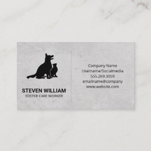 Cartão De Visita Cuidados com animais  Abrigo  Logotipo para cães