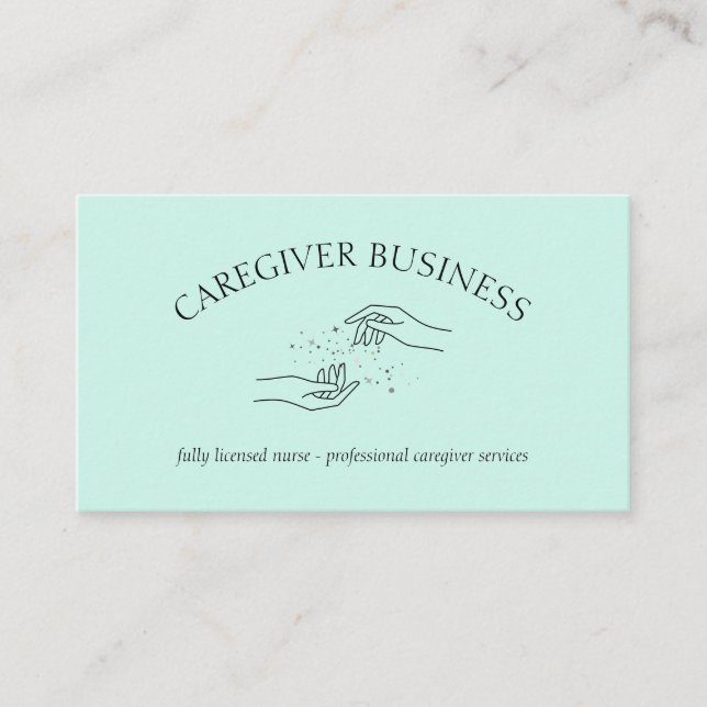 Cartão De Visita Cuidados Cuidando De Enfermeiros Adultos (Frente)