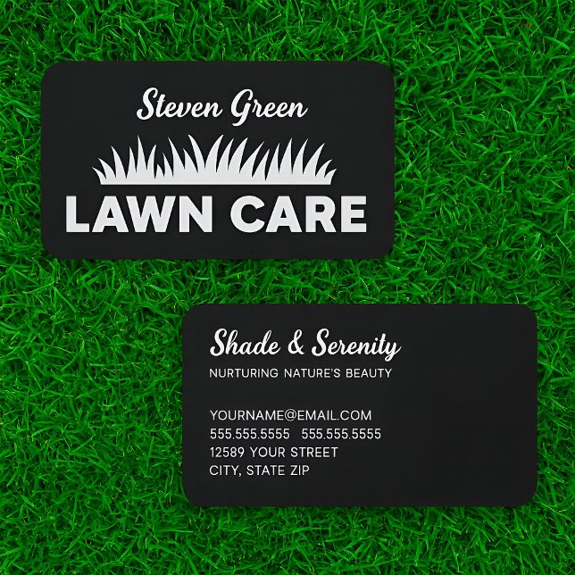 Cartão De Visita Cuidados de jardim (Lawn Care Business Card)