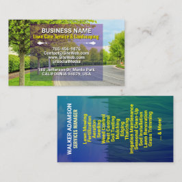 Cartão De Visita Cuidados De Leite, Paisagem, Grama Remada, Serviço