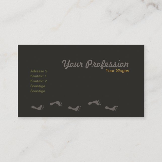 Cartão De Visita Cuidados de pé (Frente)