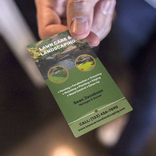 Cartão De Visita Cuidados e Paisagens (Criador carregado)