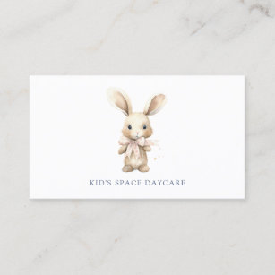 Cartão De Visita Cuidados infantis de coelho bonito