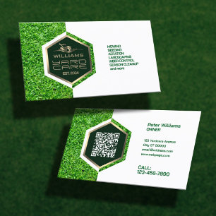 Cartão De Visita Cuidados modernos de jardim de quadros hexadecimai