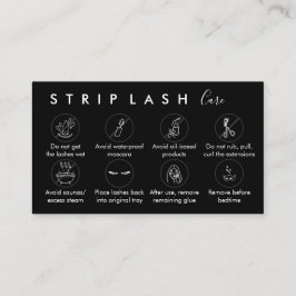 Cartão De Visita Cuidados Pós-Application Cílios Black Strip