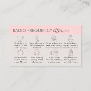 Cartão De Visita Cuidados Pós-Frequência Radiofônica para Rejuvenes